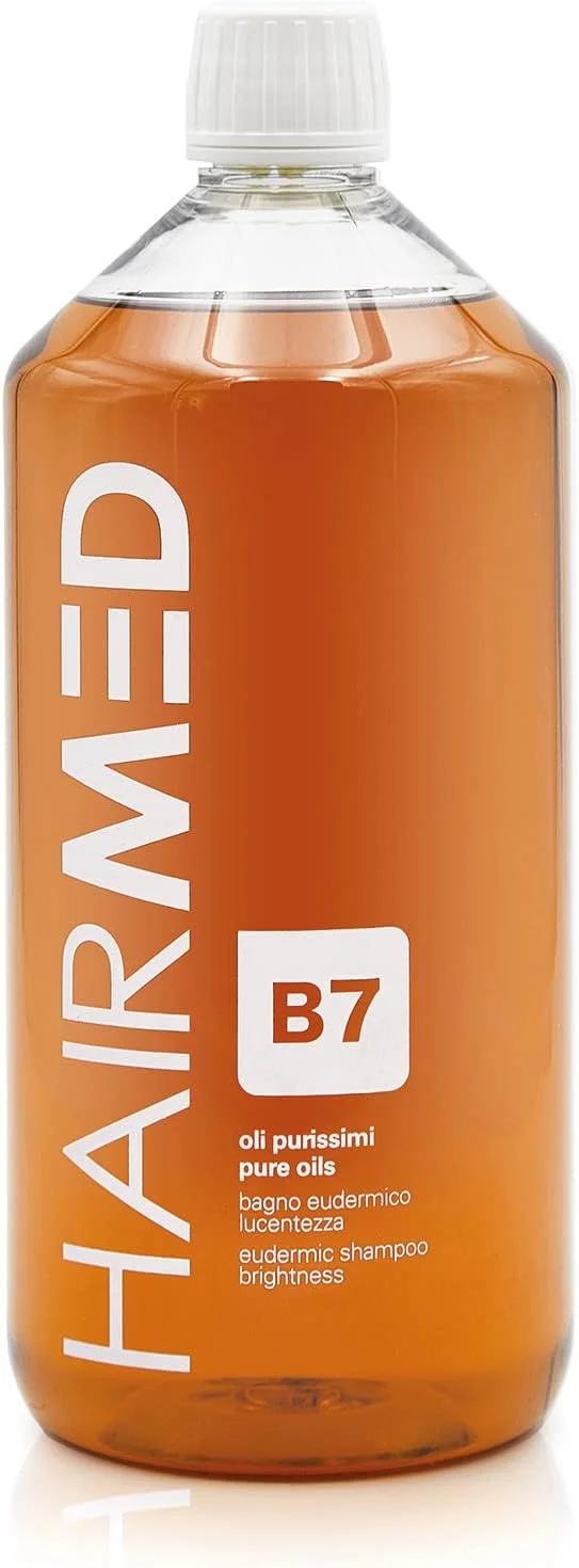 شامپو آرگان، ماکادمیا و جوجوبا HAIRMED haircare innovative - B7 - بازگرداندن درخشش به موهای رنگ شده و درمان شده - 1000 میلی لیتر