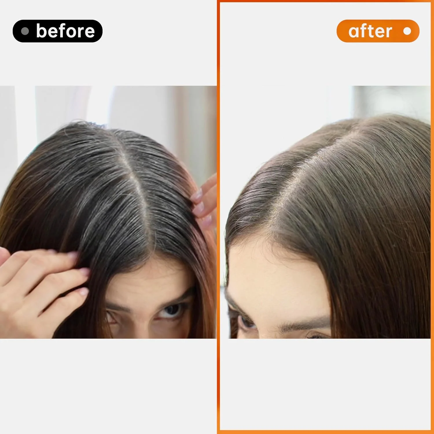 شامپو رنگ موی موهای سفید هپی اینوسنت - شامپو رنگ موی قهوه ای شاه بلوطی، 4 در 1 استفاده آسان، طبیعی و ماندگاری طولانی، بدون آمونیاک