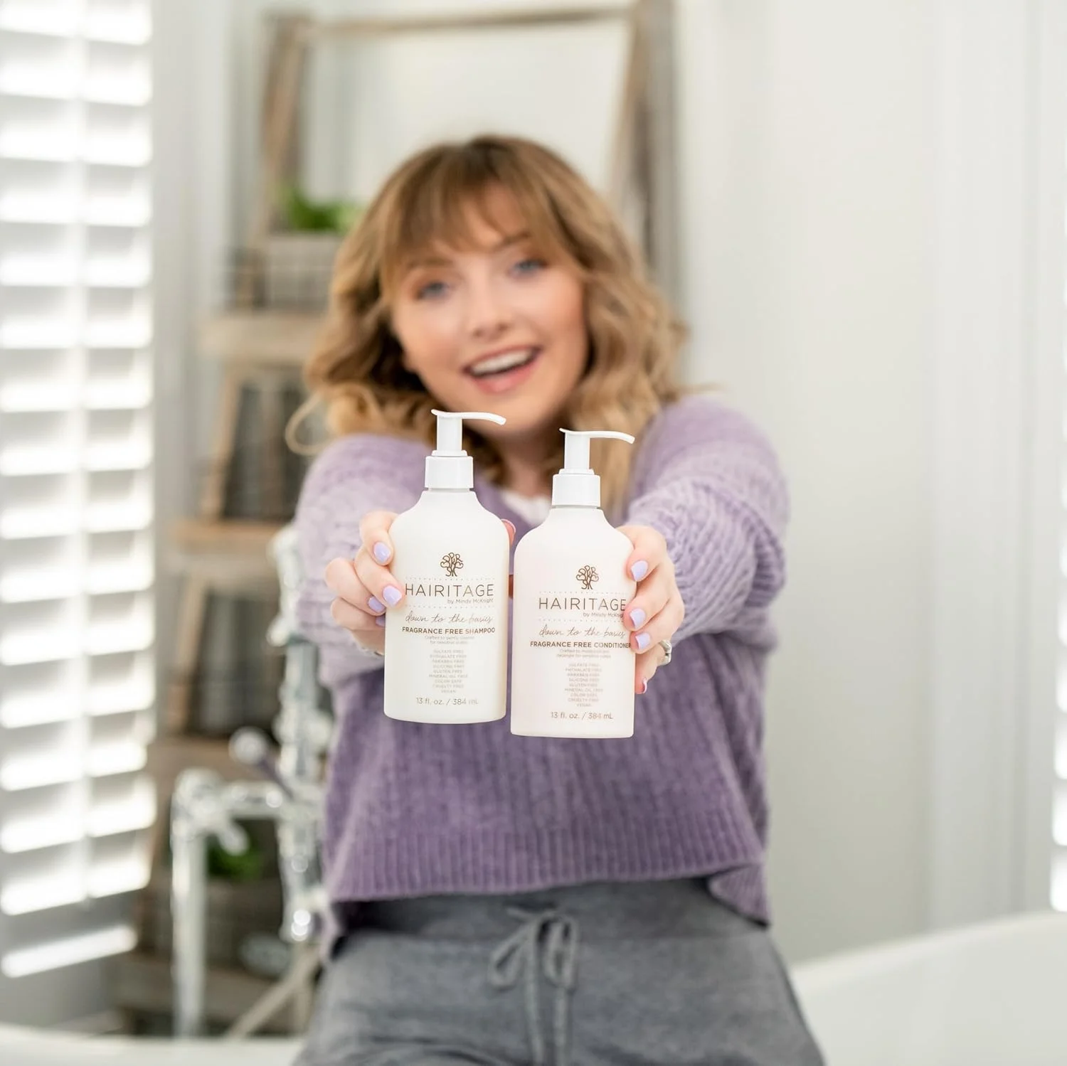 هریتیج داون تو د بیسیکس - شامپو غنی شده با روغن بابونه + تخمه آفتابگردان و نرم کننده آبرسان و ایمن برای موهای رنگ شده - 384 میلی لیتر