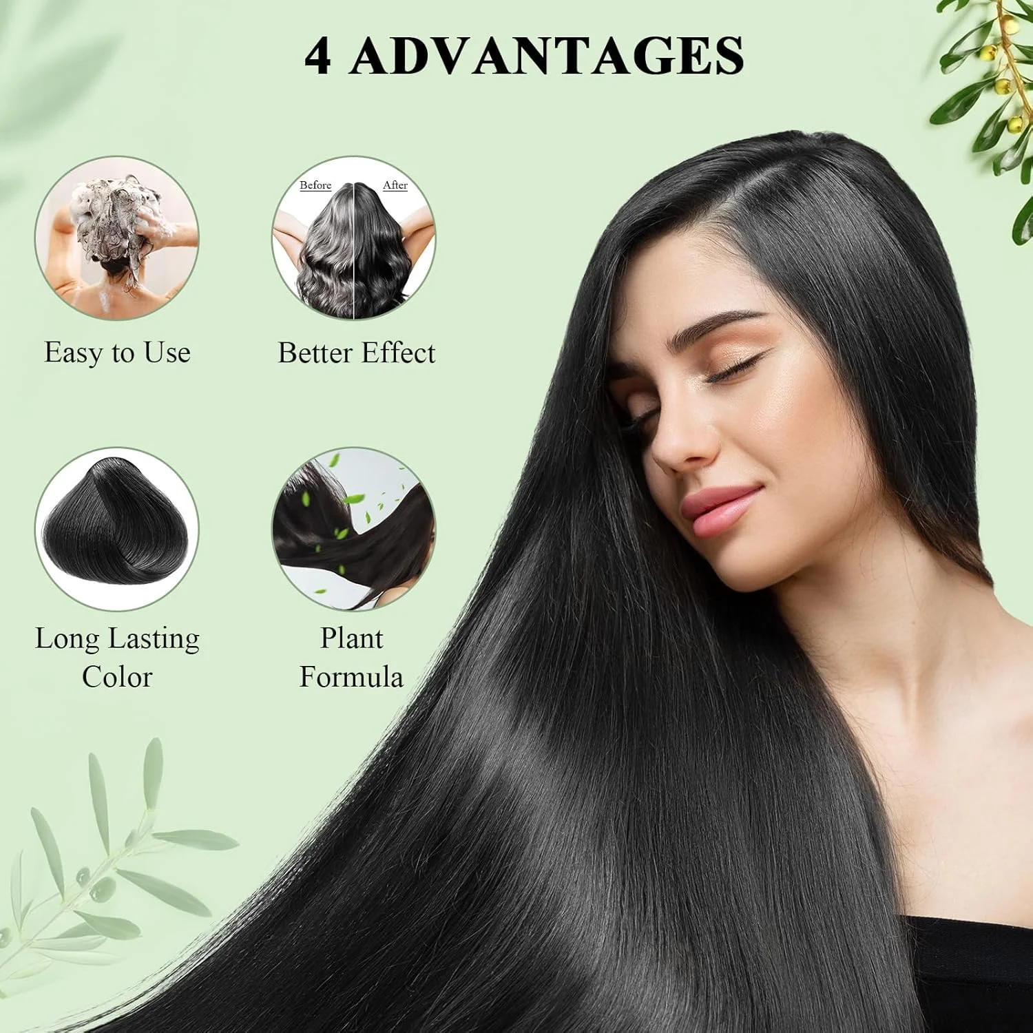 شامپو رنگ مو برای مردان و زنان - مشکی