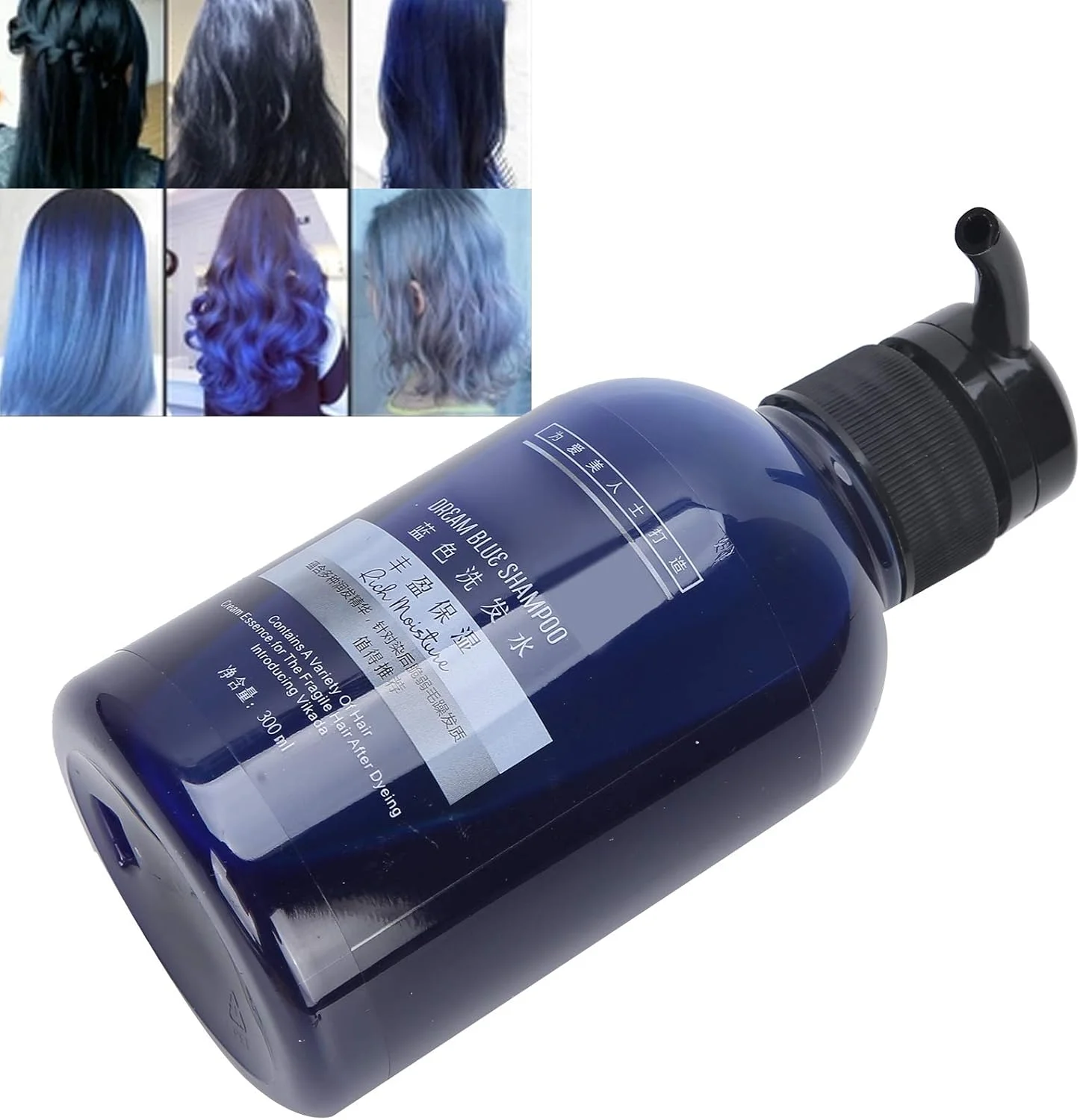 شامپو تثبیت کننده رنگ مو - شامپو مغذی برای حفظ رنگ مو - شامپو مراقبت از مو با مواد ایمن برای تمیز کردن روزانه مو، 300 میلی لیتر (آبی)