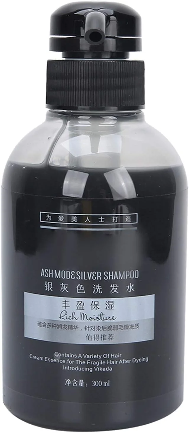 شامپو تثبیت کننده رنگ مو - شامپو مغذی برای حفظ رنگ مو - شامپو مراقبت از مو با مواد ایمن برای تمیز کردن روزانه مو، 300 میلی لیتر (خاکستری نقره ای) شامپو تثبیت کننده رنگ مو - شامپو مغذی برای حفظ رنگ مو - شامپو مراقبت از مو با مواد ایمن برای تمیز کردن روزانه مو، 300 میلی لیتر (خاکستری نقره ای)