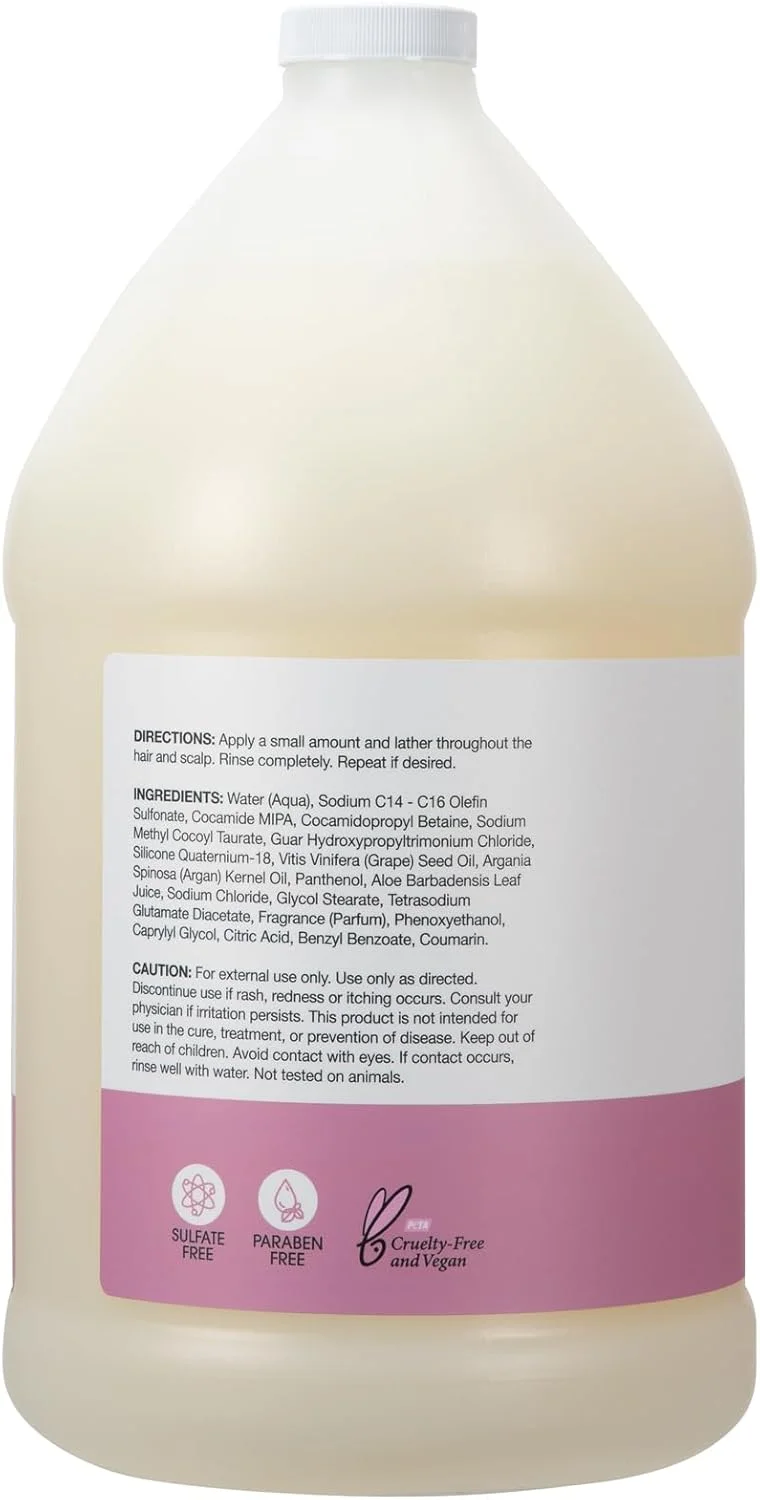 شامپو محافظ رنگ موهای رنگ شده ChromaSafe Pro از Ginger Lily Farms، فرمول سالنی، 100% وگان و بدون تست حیوانی، حجم 1 گالن (128 fl oz)، بسته بندی دوباره پر کردنی