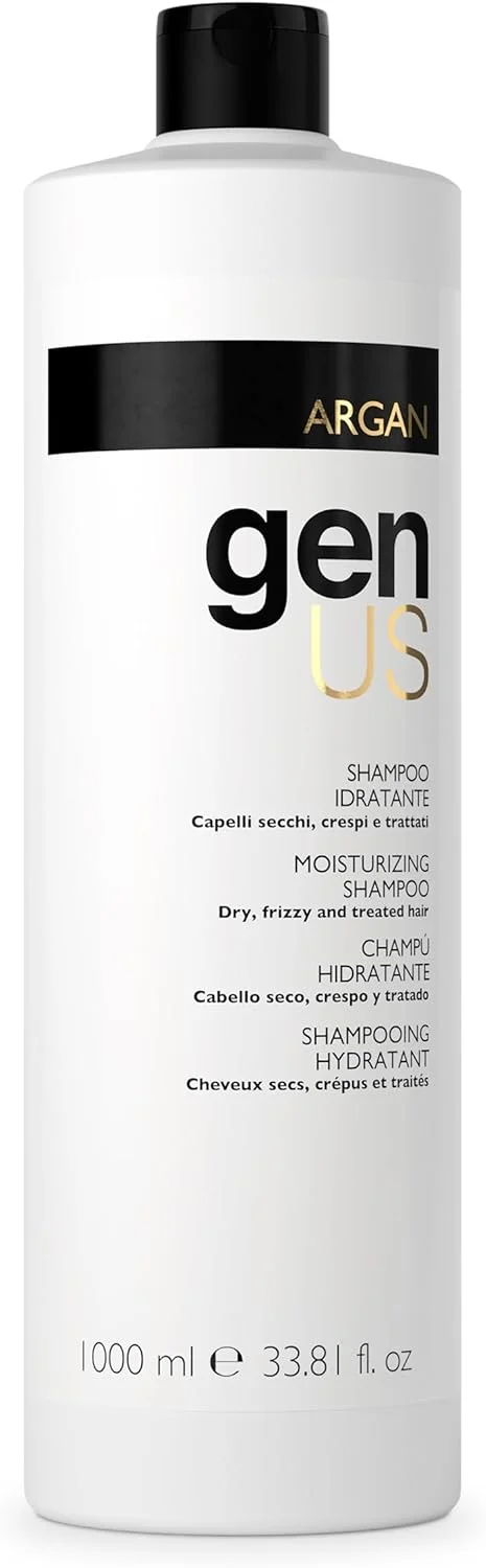 شامپو آبرسان مو آرگان جنوس - غنی شده با روغن آرگان و تخم کتان برای موهای خشک، وز، و رنگ شده - مرطوب کننده، ضد وز، مغذی، افزایش درخشندگی و نرمی - 1000 میلی لیتر شامپو آبرسان مو آرگان جنوس - غنی شده با روغن آرگان و تخم کتان برای موهای خشک، وز، و رنگ شده - مرطوب کننده، ضد وز، مغذی، افزایش درخشندگی و نرمی - 1000 میلی لیتر