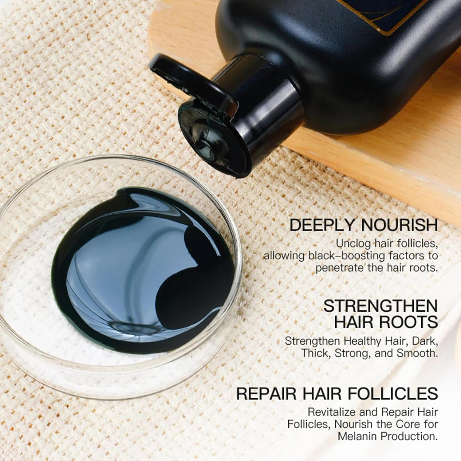 شامپو تیره کننده مو جینسینگ - پوشش طبیعی موهای خاکستری برای زنان و مردان، شامپو جینسینگ مغذی با عصاره های گیاهی، تقویت کننده موهای نازک، 200 میلی لیتر