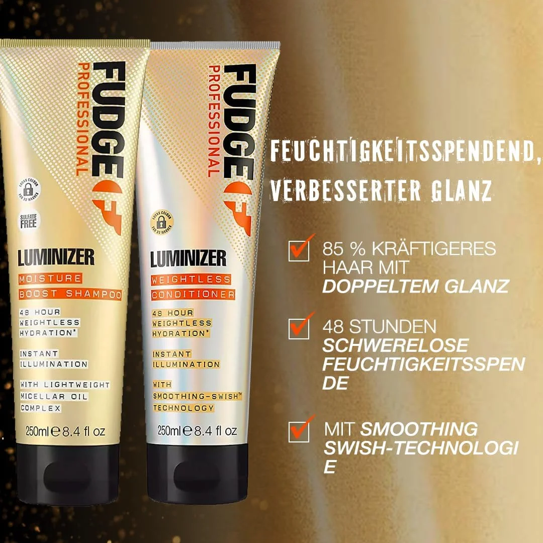 شامپو تقویت کننده رطوبت و درخشان کننده مو فاج پروفشنال لومینایزر، تثبیت کننده رنگ مو، درخشش فوری، آبرسانی 48 ساعته، بدون سولفات، 250 میلی لیتر