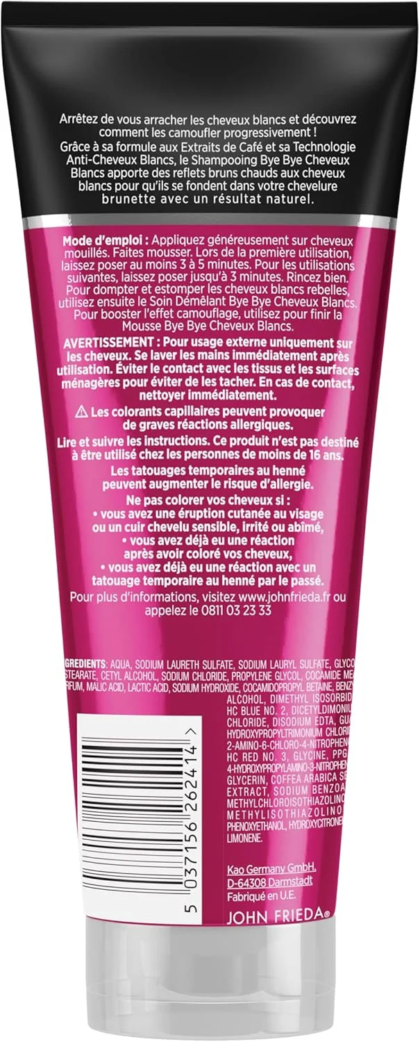 شامپو جان فریدا خداحافظ موهای سفید برای موهای قهوه ای 250 میلی لیتر