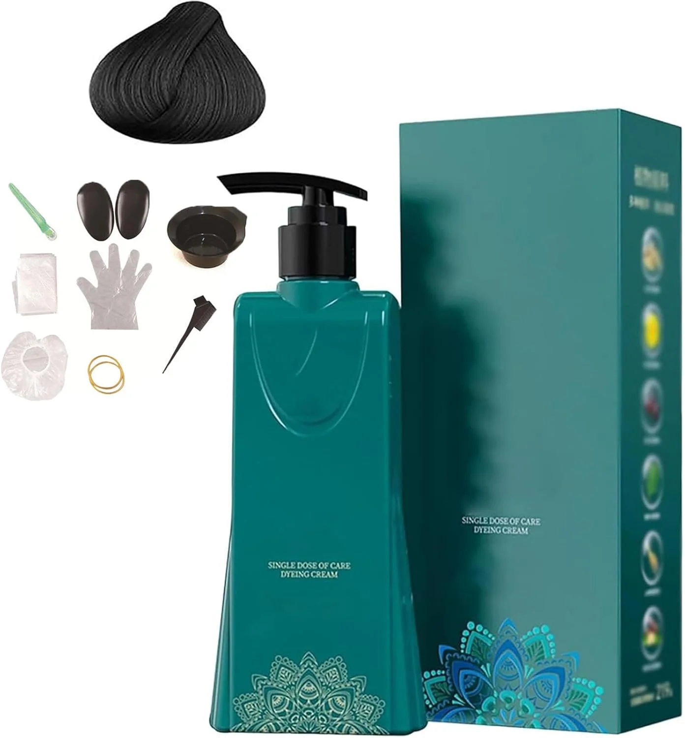 کیت رنگ موی ملایم و ماندگار، کرم رنگ مو تک عاملی Miao Dye، کرم رنگ مو گیاهی، شامپو رنگ موی طبیعی و ماندگار برای پوشش موهای سفید (مشکی) کیت رنگ موی ملایم و ماندگار، کرم رنگ مو تک عاملی Miao Dye، کرم رنگ مو گیاهی، شامپو رنگ موی طبیعی و ماندگار برای پوشش موهای سفید (مشکی)