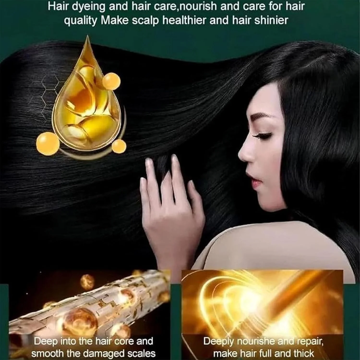 کیت رنگ موی ملایم و ماندگار، کرم رنگ مو تک عاملی Miao Dye، کرم رنگ مو گیاهی، شامپو رنگ موی طبیعی و ماندگار برای پوشش موهای سفید (مشکی) کیت رنگ موی ملایم و ماندگار، کرم رنگ مو تک عاملی Miao Dye، کرم رنگ مو گیاهی، شامپو رنگ موی طبیعی و ماندگار برای پوشش موهای سفید (مشکی)