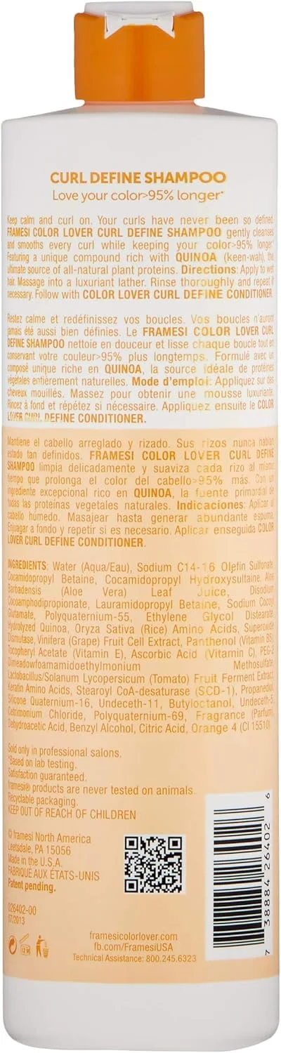 شامپو فر کننده مو فرامسی کالر لاور، 500 میلی لیتر