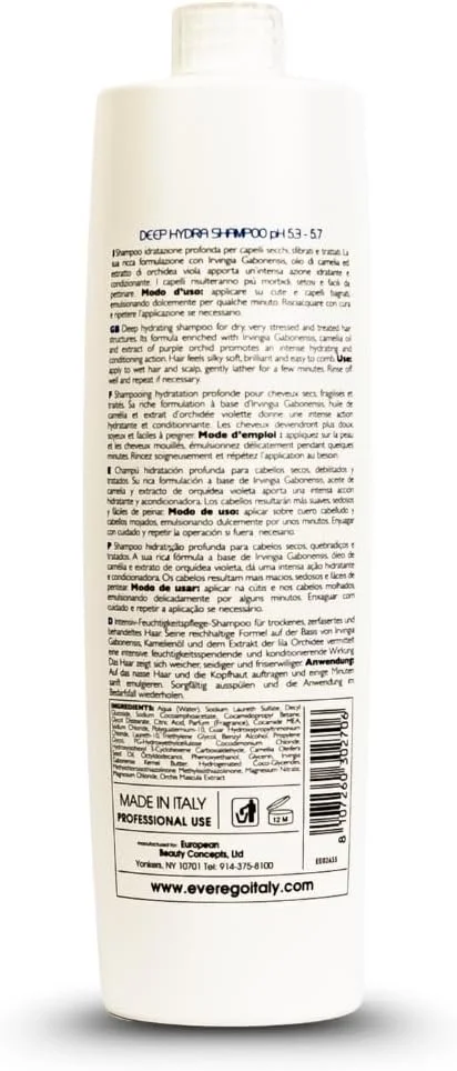 شامپو آبرسان عمیق اور ایگو ایتالیا مناسب موهای خشک، وز، آسیب دیده و رنگ شده، محصول مراقبت از مو آبرسان و نرم کننده برای آقایان و بانوان، بطری 1 لیتری شامپو آبرسان عمیق اور ایگو ایتالیا مناسب موهای خشک، وز، آسیب دیده و رنگ شده، محصول مراقبت از مو آبرسان و نرم کننده برای آقایان و بانوان، بطری 1 لیتری