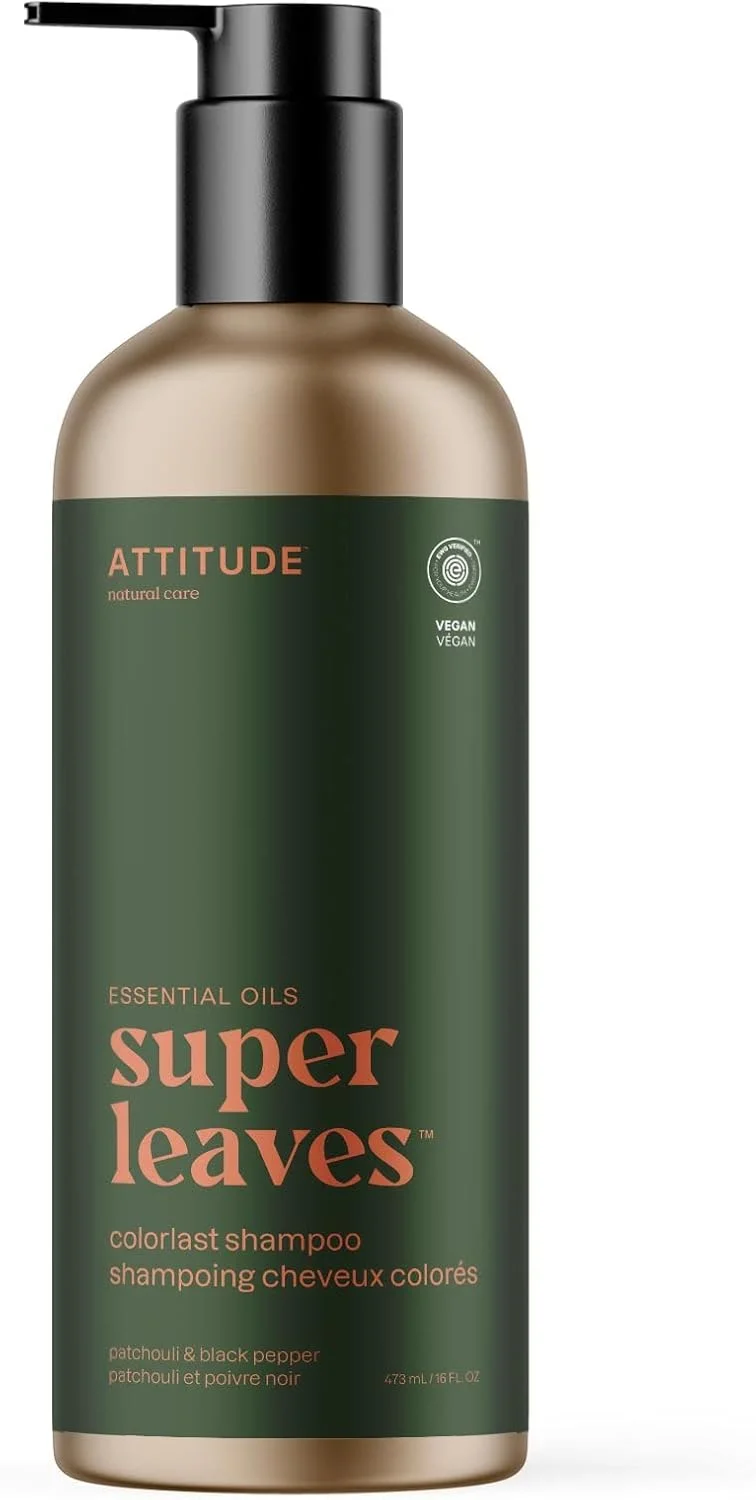 شامپو مو ATTITUDE با روغن های ضروری، تایید شده توسط EWG، مواد تشکیل دهنده گیاهی و معدنی، محصولات زیبایی وگان، بطری آلومینیومی قابل پر کردن، Colorlast، پاچولی و فلفل سیاه، 473 میلی لیتر شامپو مو ATTITUDE با روغن های ضروری، تایید شده توسط EWG، مواد تشکیل دهنده گیاهی و معدنی، محصولات زیبایی وگان، بطری آلومینیومی قابل پر کردن، Colorlast، پاچولی و فلفل سیاه، 473 میلی لیتر