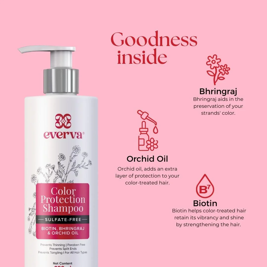 شامپو محافظ رنگ مو اوروا | بدون سولفات، بدون پارابن | شامپو بیوتین با برینگراج و روغن ارکیده - 250 میلی لیتر شامپو محافظ رنگ مو اوروا | بدون سولفات، بدون پارابن | شامپو بیوتین با برینگراج و روغن ارکیده - 250 میلی لیتر