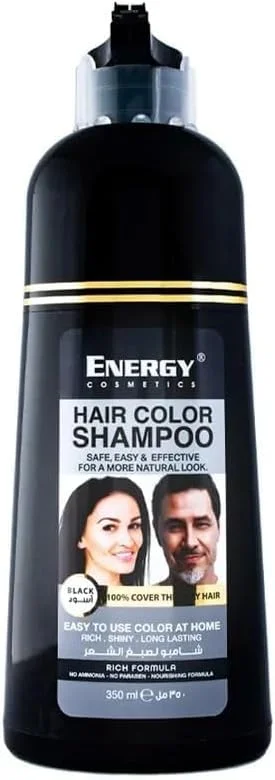 شامپو رنگ مو انرژی کازمتیکس - یک شامپو رنگ موی استثنایی، موثر و ایمن برای داشتن ظاهری طبیعی و بی نقص، مشکی، 350 میلی لیتر شامپو رنگ مو انرژی کازمتیکس - یک شامپو رنگ موی استثنایی، موثر و ایمن برای داشتن ظاهری طبیعی و بی نقص، مشکی، 350 میلی لیتر