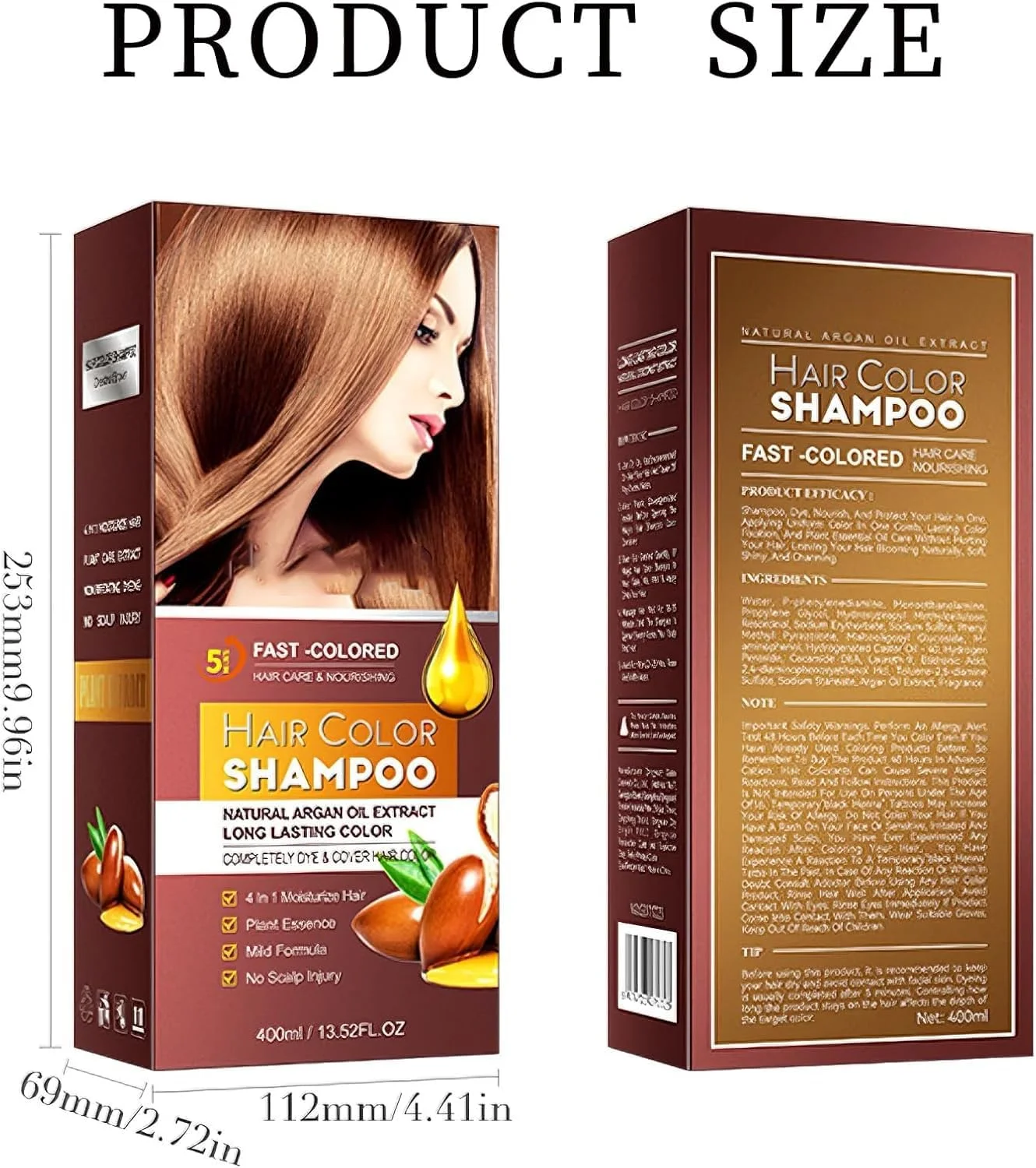 شامپو رنگ موی قهوه ای EHIOG، ۴۰۰ میلی لیتر، پوشش سریع و طبیعی موهای سفید، رنگ آمیزی موثر قهوه ای برای آقایان و بانوان شامپو رنگ موی قهوه ای EHIOG، ۴۰۰ میلی لیتر، پوشش سریع و طبیعی موهای سفید، رنگ آمیزی موثر قهوه ای برای آقایان و بانوان