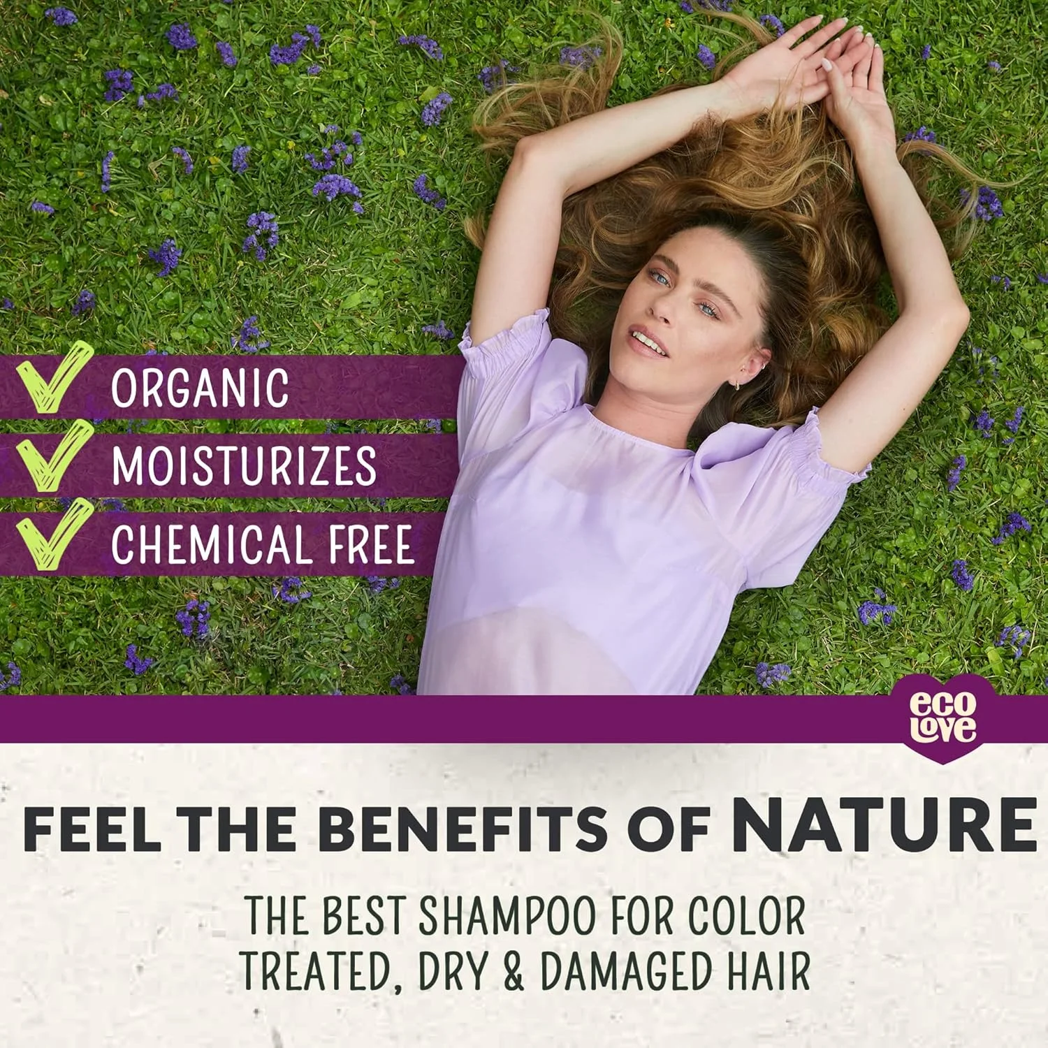 شامپو 100% وگان اکو لاو | 520 میلی لیتر | بلوبری، انگور و اسطوخودوس ارگانیک برای موهای رنگ شده و بسیار خشک شامپو 100% وگان اکو لاو | 520 میلی لیتر | بلوبری، انگور و اسطوخودوس ارگانیک برای موهای رنگ شده و بسیار خشک