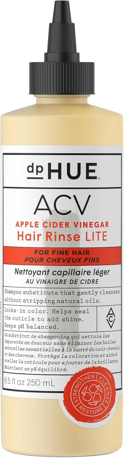 شستشوی مو با سرکه سیب dpHUE لایت، 250 میلی لیتر - جایگزین شامپو، پاک کننده پوست سر و شستشو بعد از تمرین - موهای نازک را سنگین نمی کند - تجمع و عرق را از بین می برد شستشوی مو با سرکه سیب dpHUE لایت، 250 میلی لیتر - جایگزین شامپو، پاک کننده پوست سر و شستشو بعد از تمرین - موهای نازک را سنگین نمی کند - تجمع و عرق را از بین می برد