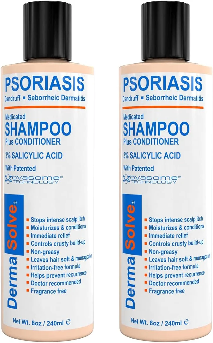 شامپو و نرم کننده دارویی پسوریازیس سر Dermasolve - التیام طبیعی شوره سر، درماتیت سبورئیک، خارش، پوسته پوسته شدن، التهاب پوست و تسکین دهنده و مرطوب کننده - بطری های 236 میلی لیتری (2 عددی) شامپو و نرم کننده دارویی پسوریازیس سر Dermasolve - التیام طبیعی شوره سر، درماتیت سبورئیک، خارش، پوسته پوسته شدن، التهاب پوست و تسکین دهنده و مرطوب کننده - بطری های 236 میلی لیتری (2 عددی)