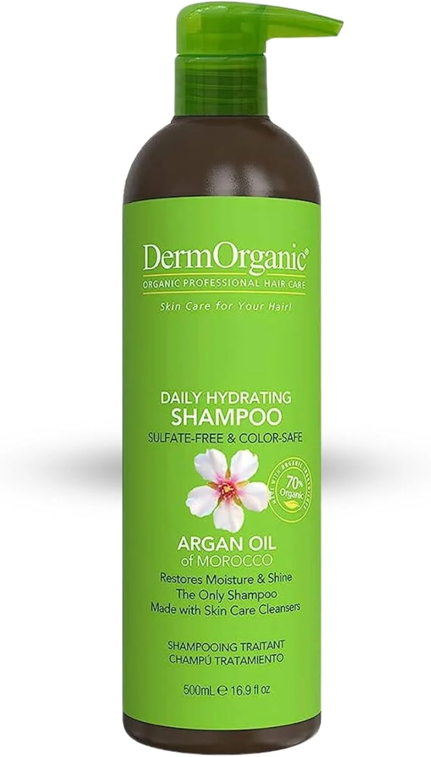 شامپو آبرسان روزانه حاوی روغن آرگان درم ارگانیک - بدون سولفات و محافظ رنگ مو - 500 میلی لیتر شامپو آبرسان روزانه حاوی روغن آرگان درم ارگانیک - بدون سولفات و محافظ رنگ مو - 500 میلی لیتر