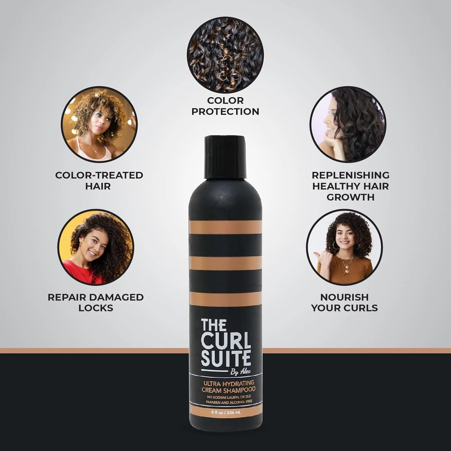 شامپو آبرسان مو فرفری The Curl Suite غنی شده با عصاره ها و پروتئین های ویژه، شامپو آبرسان بدون سولفات، ضد وز و آبرسان، شامپو ایمن برای موهای خشک و کدر (236 میلی لیتر) شامپو آبرسان مو فرفری The Curl Suite غنی شده با عصاره ها و پروتئین های ویژه، شامپو آبرسان بدون سولفات، ضد وز و آبرسان، شامپو ایمن برای موهای خشک و کدر (236 میلی لیتر)