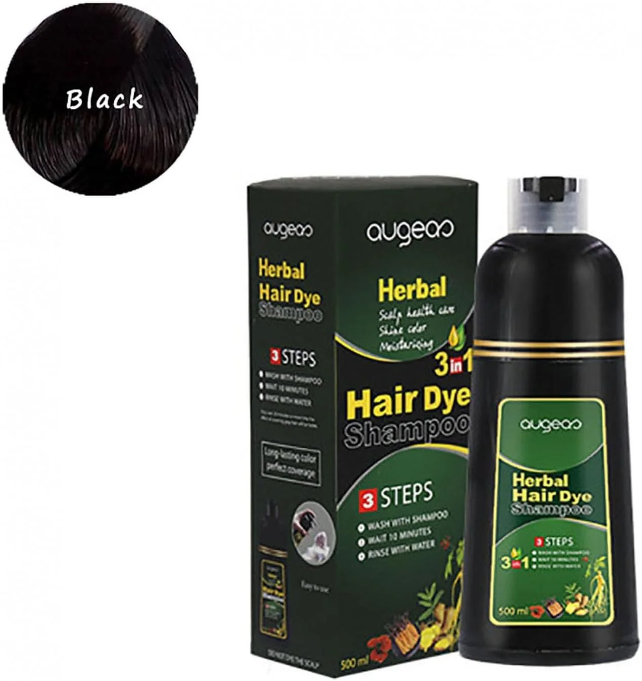 شامپو رنگ مو گیاهی 3 در 1، شامپو رنگ مو گیاهی طبیعی مراقبت از مو بدون آسیب به پوست سر، رنگ مو چند رنگ، شامپو تیره کننده مو گیاهی 10 دقیقه ای، برای آقایان و بانوان شامپو رنگ مو گیاهی 3 در 1، شامپو رنگ مو گیاهی طبیعی مراقبت از مو بدون آسیب به پوست سر، رنگ مو چند رنگ، شامپو تیره کننده مو گیاهی 10 دقیقه ای، برای آقایان و بانوان