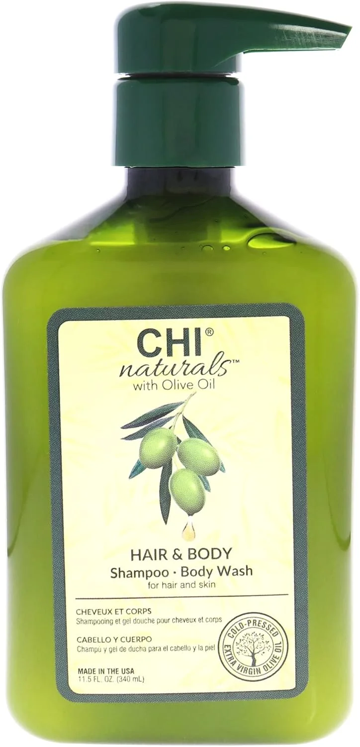 شامپو و شستشوی بدن روغن زیتون CHI Naturals، 340 میلی لیتر