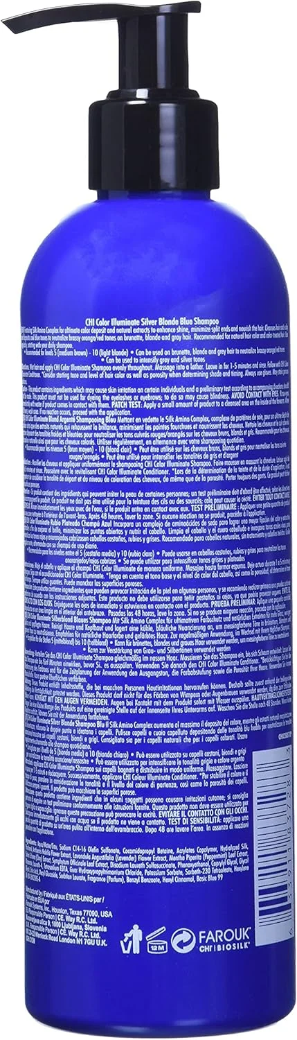 شامپو رنگساژ نقره ای بلوند CHI Color Illuminate، 355 میلی لیتر شامپو رنگساژ نقره ای بلوند CHI Color Illuminate، 355 میلی لیتر