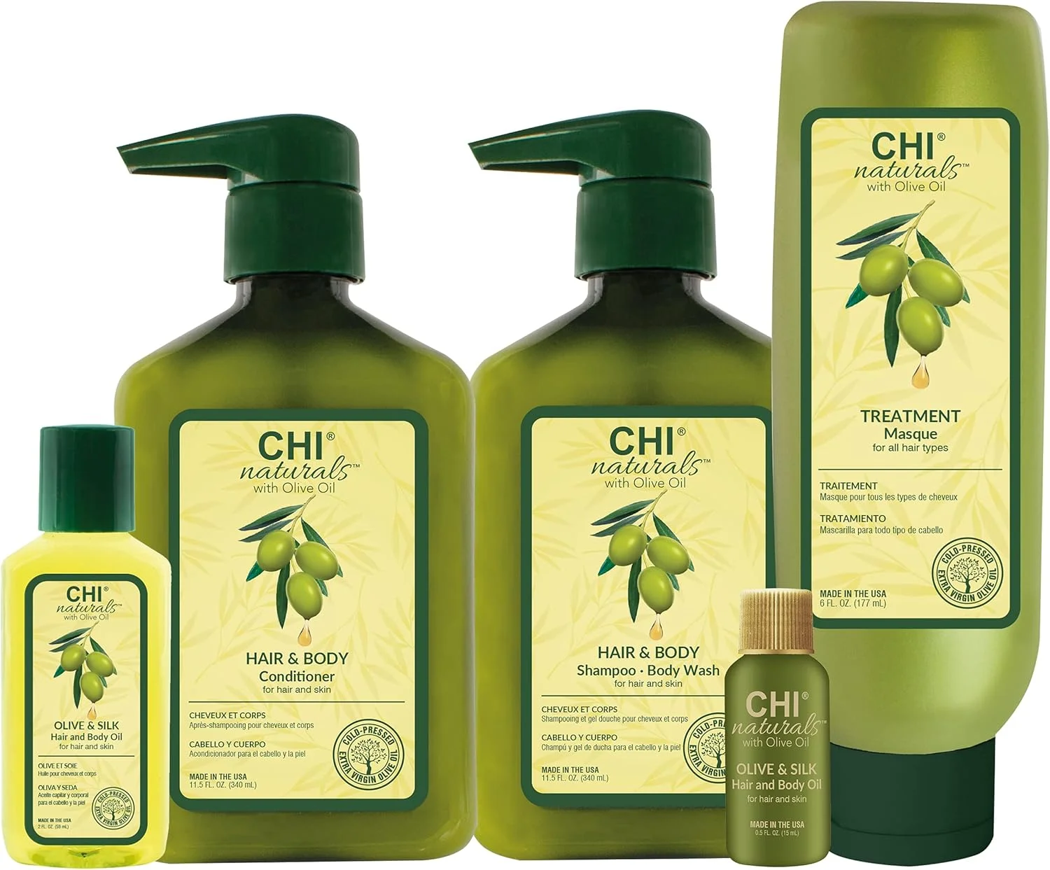 شامپو و شستشوی بدن روغن زیتون CHI Naturals، 340 میلی لیتر شامپو و شستشوی بدن روغن زیتون CHI Naturals، 340 میلی لیتر