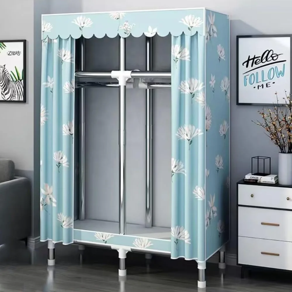 کمد لباس پارچه ای، کمد لباس قابل حمل، سازمان دهنده ذخیره سازی، کمد با روکش پارچه ای نصب سریع و آسان، برای اتاق خواب، رختکن و اتاق پرو 88x46x175 سانتی متر