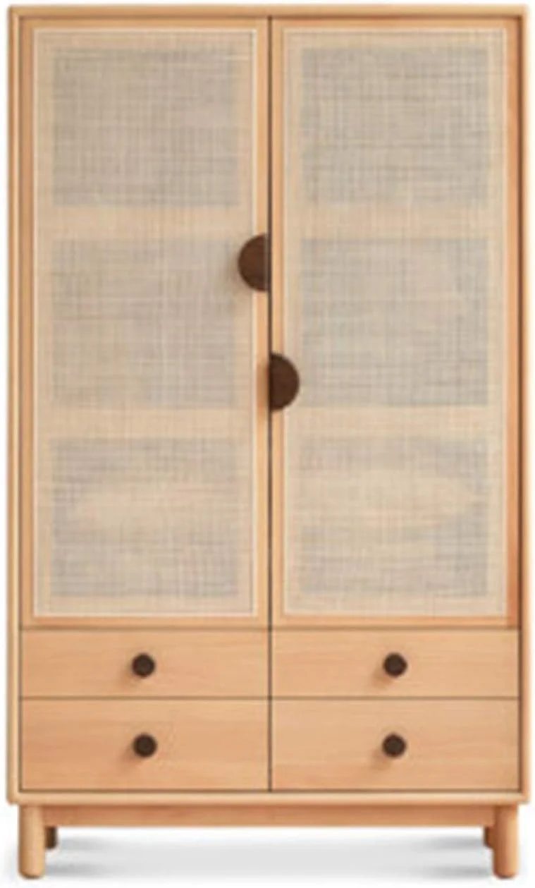 کمد لباس چوبی، کمد لباس کودکانه چوب جامد، کمد اتاق خواب، مدرن، مینیمالیستی، کمد لباس کوچک خانگی مناسب برای آویزان کردن لباس