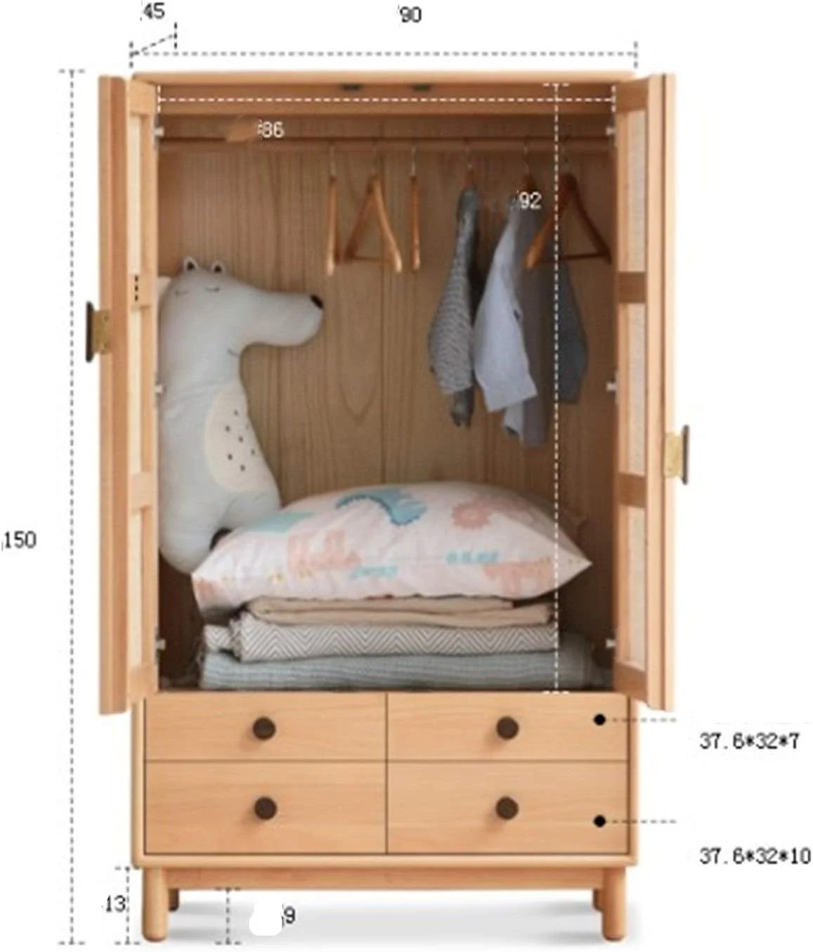کمد لباس چوبی، کمد لباس کودکانه چوب جامد، کمد اتاق خواب، مدرن، مینیمالیستی، کمد لباس کوچک خانگی مناسب برای آویزان کردن لباس کمد لباس چوبی، کمد لباس کودکانه چوب جامد، کمد اتاق خواب، مدرن، مینیمالیستی، کمد لباس کوچک خانگی مناسب برای آویزان کردن لباس