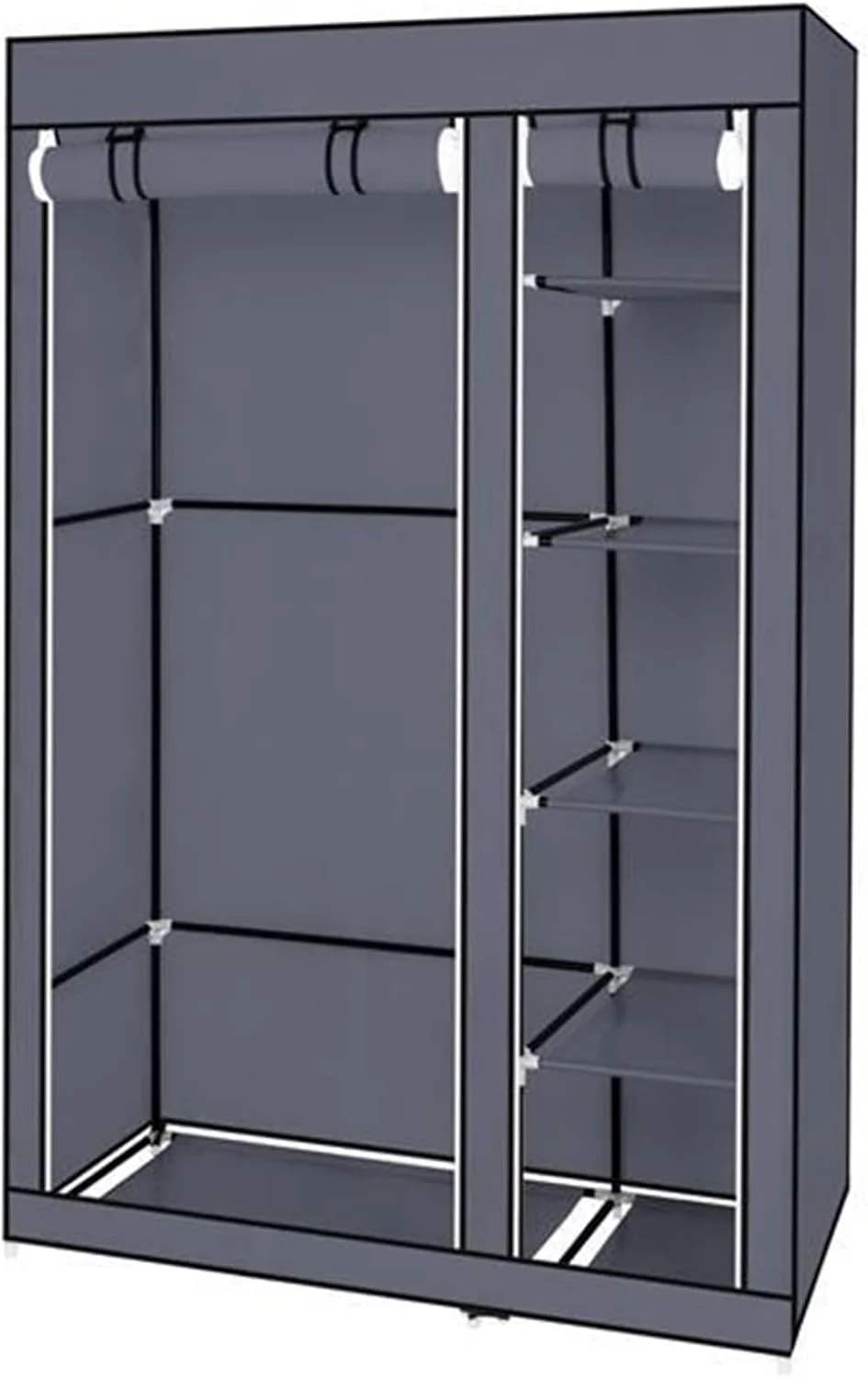 کمد لباس ZKSKOX ضد گرد و غبار و ضد رطوبت، کمد تاشو غیر بافته، کابینت نگهداری قابل حمل، کمد لباس پارچه ای ساده چند منظوره کمد لباس ZKSKOX ضد گرد و غبار و ضد رطوبت، کمد تاشو غیر بافته، کابینت نگهداری قابل حمل، کمد لباس پارچه ای ساده چند منظوره