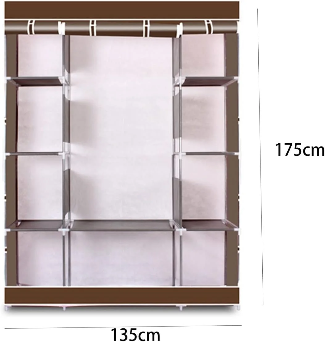 کمد لباس ZKSKOX، کمد لباس اتاق خواب، کمد قهوه ای برای نگهداری لباس، کابینت کمد لباس غیر بافته ضد گرد و غبار، مبلمان منزل، قفسه چند منظوره کمد لباس ZKSKOX، کمد لباس اتاق خواب، کمد قهوه ای برای نگهداری لباس، کابینت کمد لباس غیر بافته ضد گرد و غبار، مبلمان منزل، قفسه چند منظوره