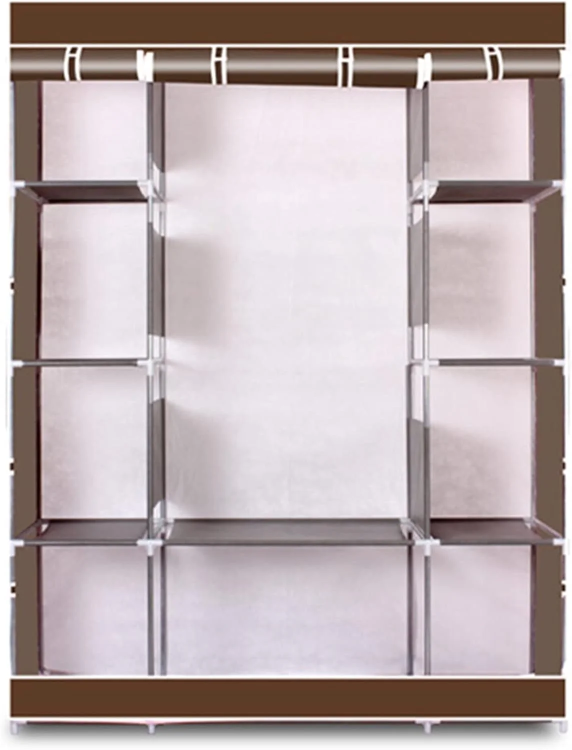 کمد لباس ZKSKOX، کمد لباس اتاق خواب، کمد قهوه ای، کابینت نگهداری لباس، کمد غیر بافته ضد گرد و غبار، مبلمان منزل، قفسه چند منظوره