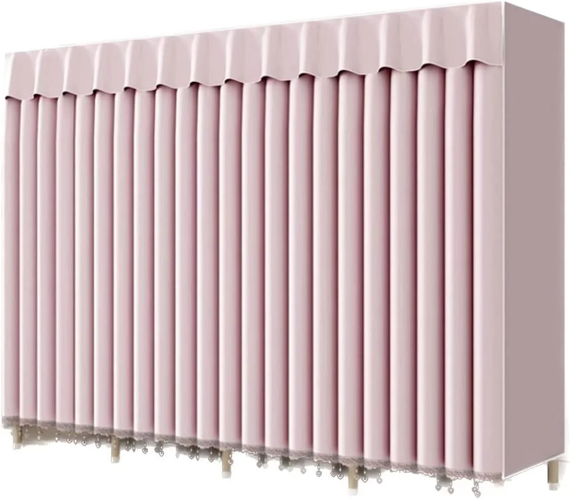 کمد لباس ZKSKOX، کمد لباس تاشو، مبلمان کمد لباس، کمد اتاق خواب رنگ ثابت، کمد غیر بافته شده، کمد لباس با لوله فولادی ضخیم