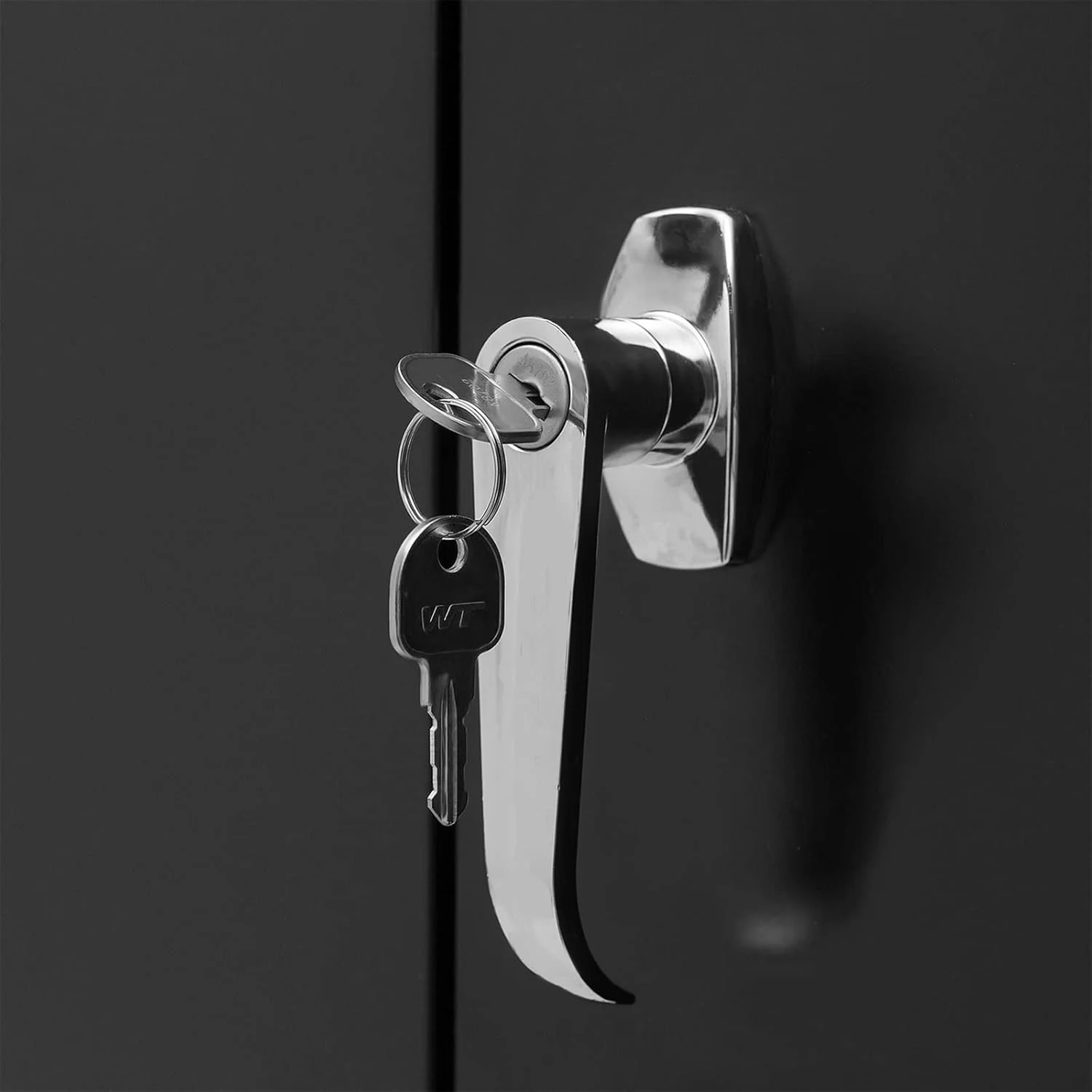 کمد لباس ZKSKOX، کابینت فلزی با قفسه های قابل تنظیم، مناسب برای دفتر، گاراژ، کابینت فلزی بلند مشکی