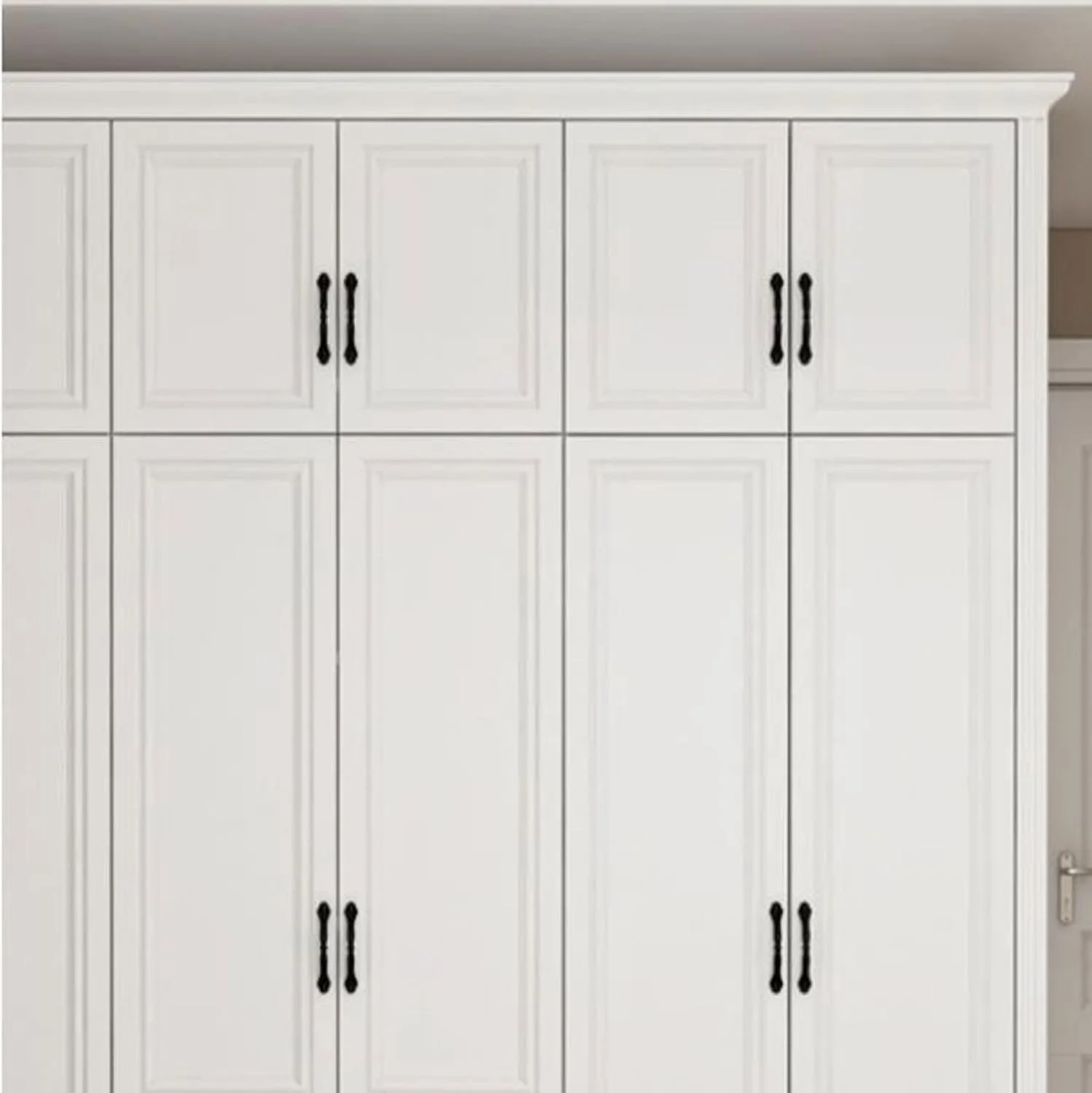 کمد لباس ZKSKOX، کمد پنج یا شش درب، مناسب اتاق خواب منزل، تماما از چوب جامد