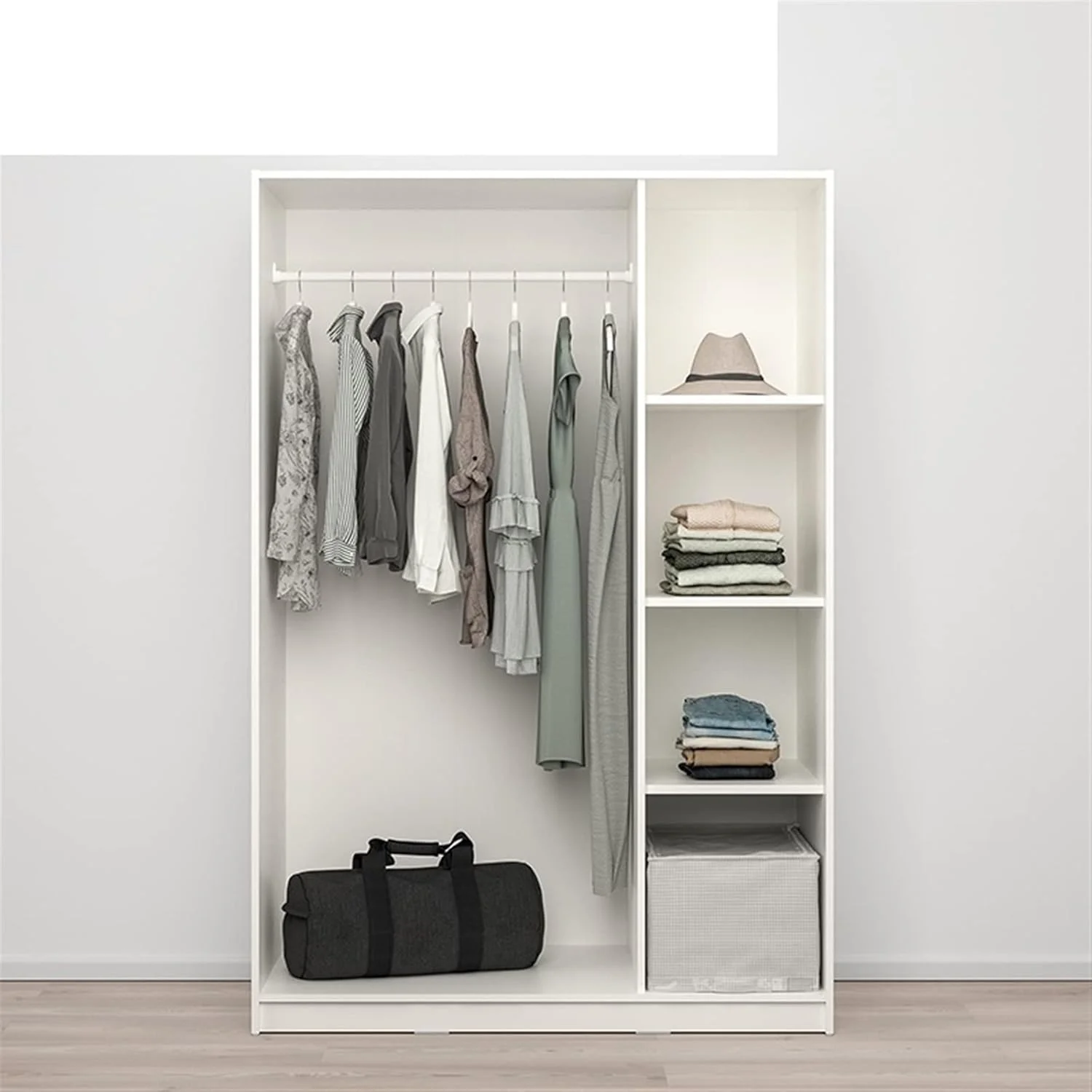 کمد لباس ZKSKOX، کمد لباس ساده خانگی سه درب، کابینت اتاق خواب مدرن ساده