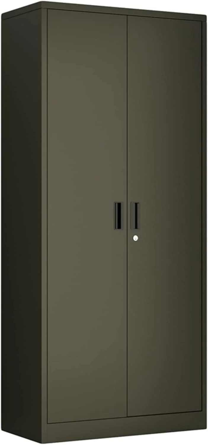 کمد لباس ZKSKOX، کمد فلزی با درب قفل‌دار مناسب منزل و اداره، دارای قفسه و چند لایه