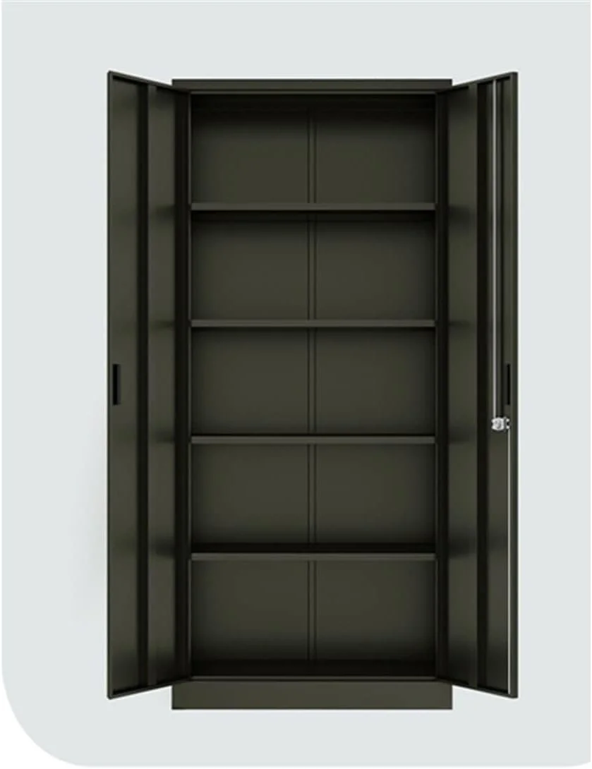 کمد لباس ZKSKOX، کمد فلزی با درب قفل‌دار مناسب منزل و اداره، دارای قفسه و چند لایه