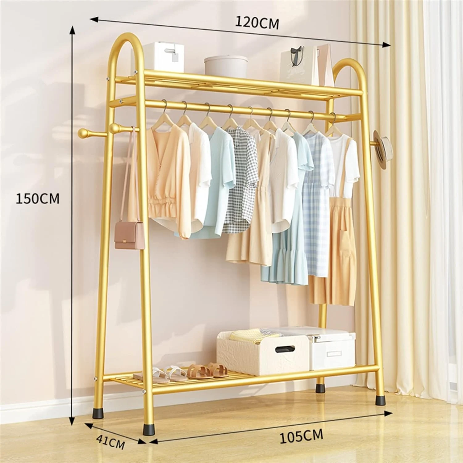 کمد لباس ZKSKOX با طراحی قلاب فلزی صرفه جویی در فضا، مناسب راهرو، آویز مدرن، قفسه کفش، تاشو، مناسب اتاق خواب و مبلمان منزل کمد لباس ZKSKOX با طراحی قلاب فلزی صرفه جویی در فضا، مناسب راهرو، آویز مدرن، قفسه کفش، تاشو، مناسب اتاق خواب و مبلمان منزل