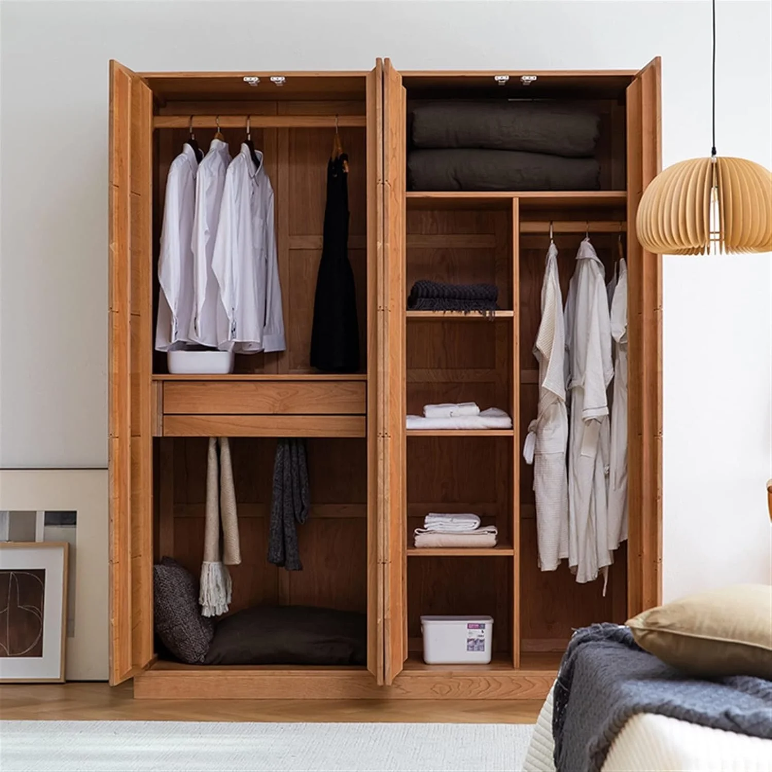 کمد لباس ZKSKOX، کمد لباس مینیمالیستی چوبی، کمد لباس چوب گردو سیاه، گیلاس، کمد لباس پلتفرم ابری، ذخیره سازی زمینی کمد لباس ZKSKOX، کمد لباس مینیمالیستی چوبی، کمد لباس چوب گردو سیاه، گیلاس، کمد لباس پلتفرم ابری، ذخیره سازی زمینی