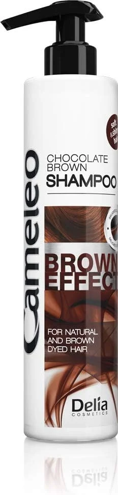 شامپو Cameleo - اثر قهوه ای - درمان مغذی و تقویت کننده با عصاره گردو برای موهای طبیعی و رنگ شده - رنگ و درخشش عمیق موی قهوه ای - 250 میلی لیتر