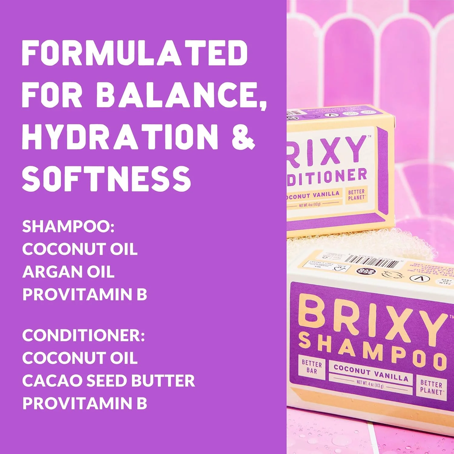 مجموعه شامپو و نرم کننده متعادل کننده بریکسی - کنترل چربی و آبرسانی موها، مناسب انواع مو، متعادل کننده pH، محافظ رنگ مو، از بین برنده رسوبات، وگان، بدون پلاستیک مجموعه شامپو و نرم کننده متعادل کننده بریکسی - کنترل چربی و آبرسانی موها، مناسب انواع مو، متعادل کننده pH، محافظ رنگ مو، از بین برنده رسوبات، وگان، بدون پلاستیک