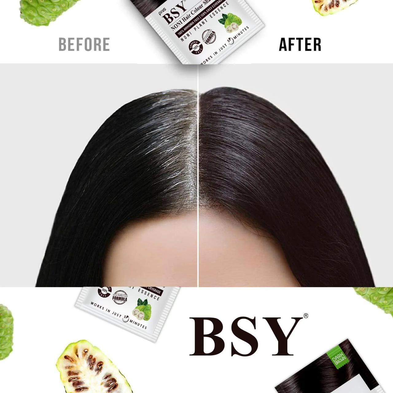 شامپو رنگ موی نونی BSY، رنگ مو، 20 میلی لیتر در 6 ساشه - قهوه ای تیره (بسته 1 عددی) شامپو رنگ موی نونی BSY، رنگ مو، 20 میلی لیتر در 6 ساشه - قهوه ای تیره (بسته 1 عددی)