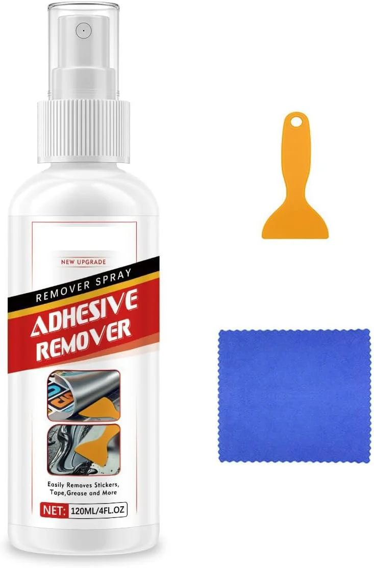 محلول پاک کننده چسب خودرو، پاک کننده چسب ایمن برای سطوح با کاردک پلاستیکی، پاک کننده برچسب، حذف آسان برچسب ها، لیبل ها، استیکرها، بقایای نوار چسب، آدامس، قیر، گریس، 120 میلی لیتر