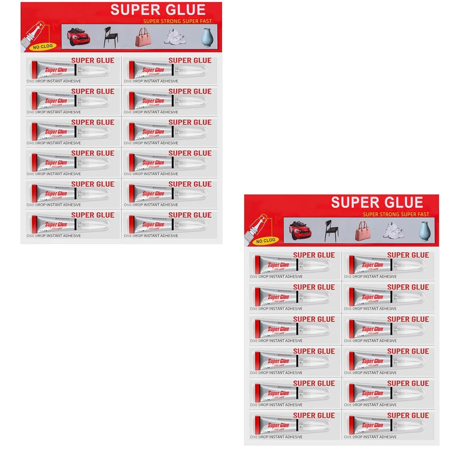 چسب قطره ای شفاف، بسته 24 عددی چسب فوق العاده قوی، ژل چسب قطره ای با خشک شدن سریع، چسب سیانوآکریلات فوری (CA) برای پلاستیک، چوب، فلز، سنگ، ساخت مهره های جواهرات، تعمیر تلفن، صنایع دستی سرامیکی، 3 گرم در هر تیوب