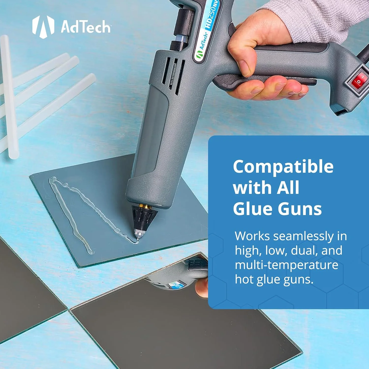 چسب حرارتی بزرگ AdTech 252-115-5 Premiere، 25.4 سانتی متر، سفید، 85 عدد