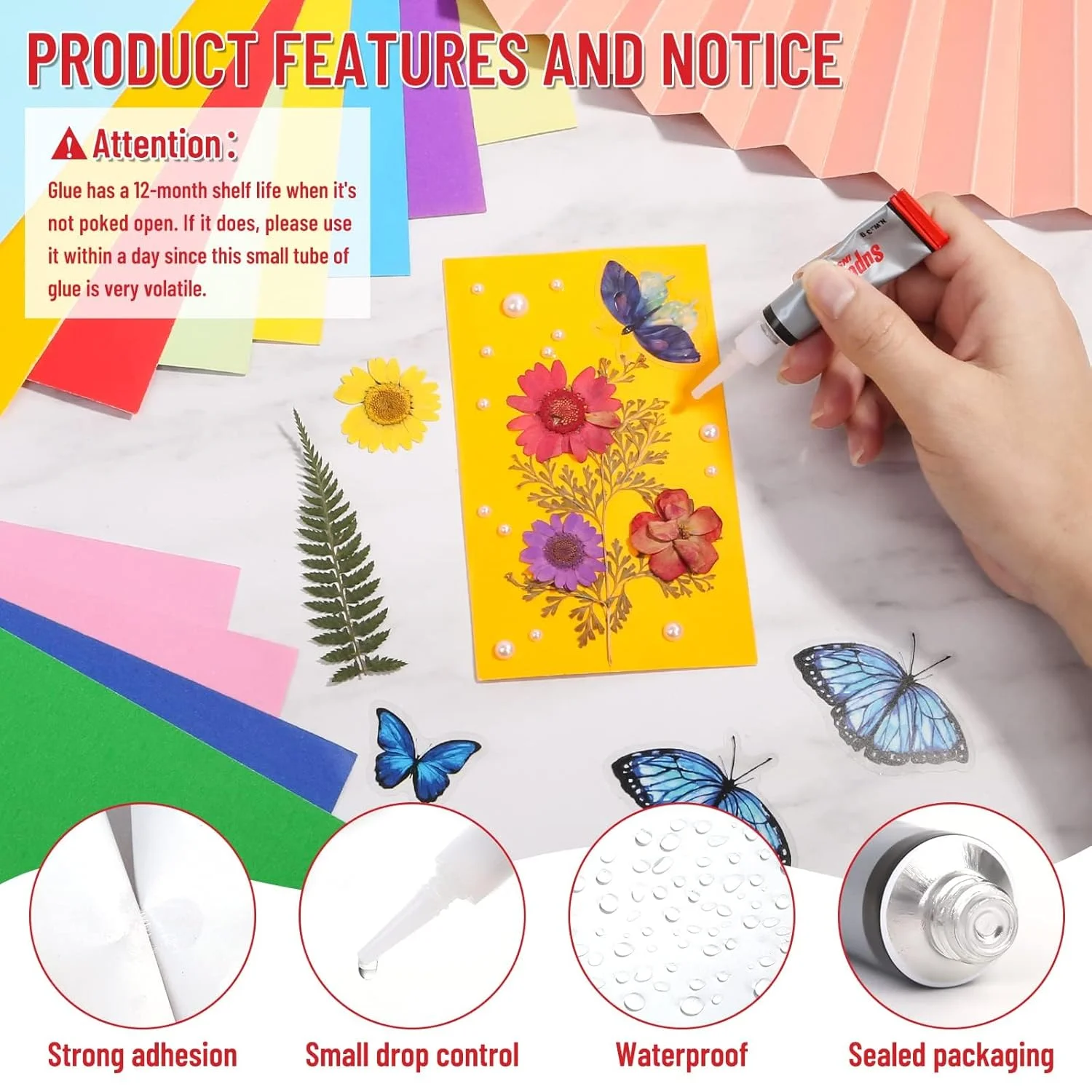 چسب قطره ای شفاف، بسته 24 عددی چسب فوق العاده قوی، ژل چسب قطره ای با خشک شدن سریع، چسب سیانوآکریلات فوری (CA) برای پلاستیک، چوب، فلز، سنگ، ساخت مهره های جواهرات، تعمیر تلفن، صنایع دستی سرامیکی، 3 گرم در هر تیوب