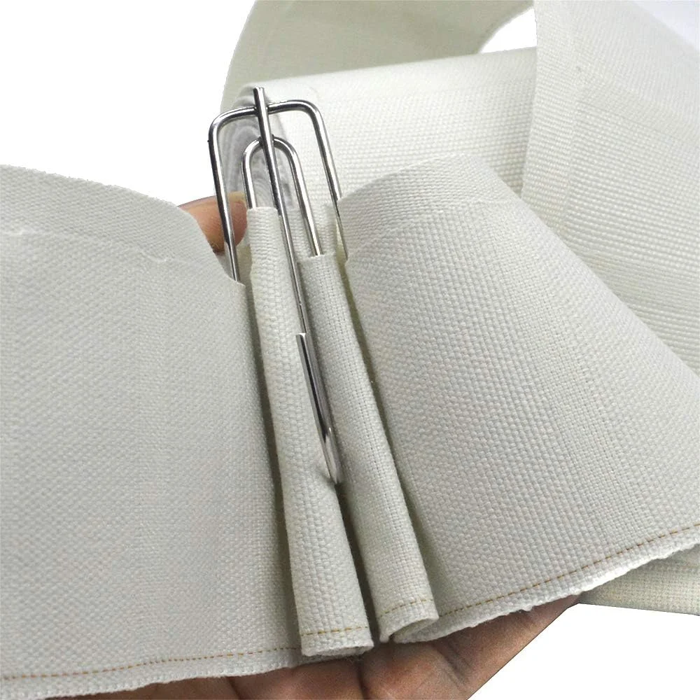 نوار پرده پانچ پیلیسه عمیق Ailejia مناسب پرده های نخی - سفید، 7.6 سانتی متر، 10 متر